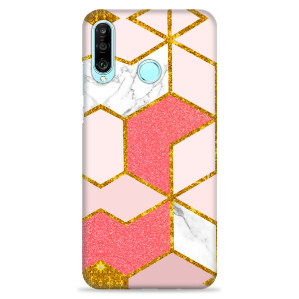Huawei P30 lite   ( Gold Marble Design )