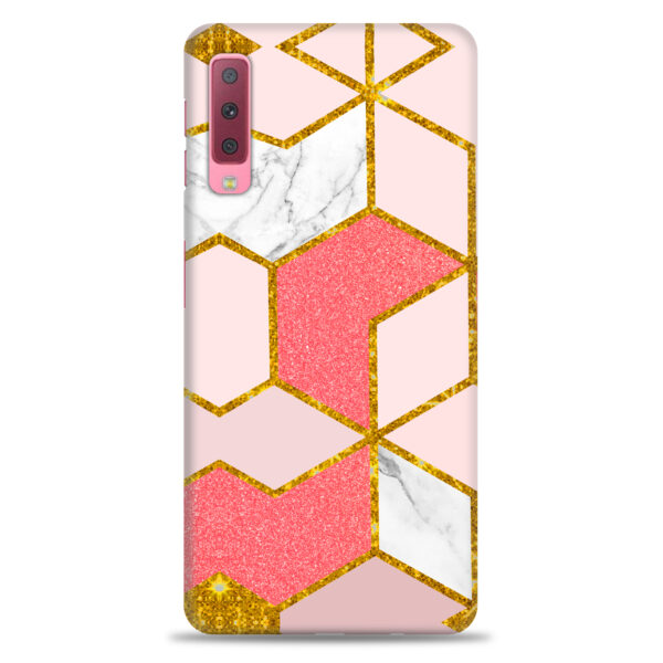 Samsung A7 2018    ( Gold Marble Design )