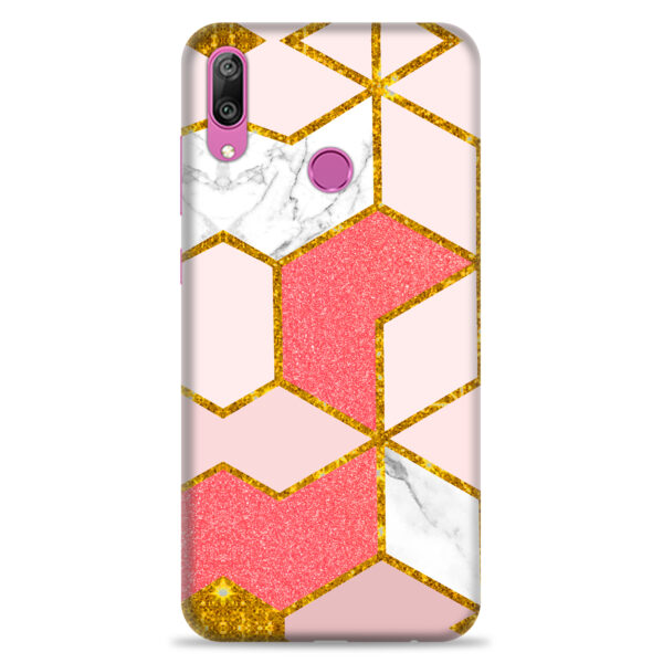 Huawei Y7 prime 2019   ( Gold Marble Design )